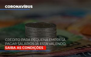 Credito Para Pequena Empresa Pagar Salarios Ja Esta Valendo Contabilidade - Escritório de Contabilidade em Ilhéus - BA - Organize Contabilidade Consultiva